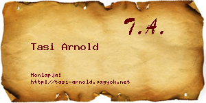 Tasi Arnold névjegykártya